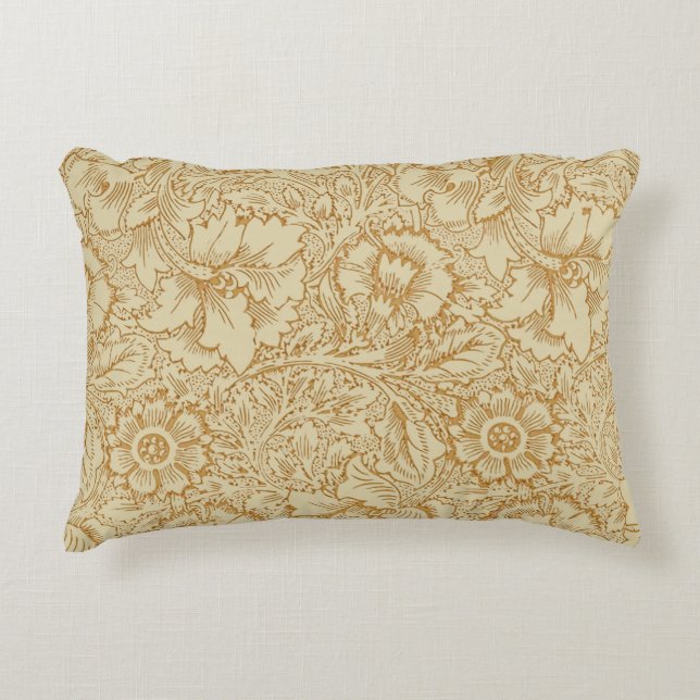 William Morris Poppy Floral Wallpaper Decorative Cushion (Front)
