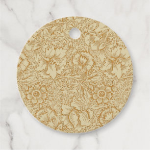William Morris Poppy Floral Wallpaper Favour Tags