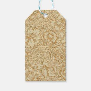 William Morris Poppy Floral Wallpaper Gift Tags