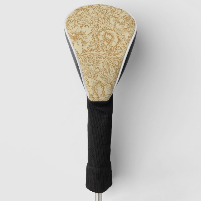 William Morris Poppy Floral Wallpaper Golf Head Cover (Front)