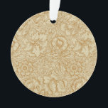 William Morris Poppy Floral Wallpaper Ornament<br><div class="desc">William Morris Poppy Pattern (1881). This image is based on the antique William Morris Poppy Pattern,  a Victorian wallpaper and fabric design by William Morris showing an antique damask floral flower vine pattern.</div>