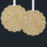 William Morris Poppy Floral Wallpaper Tree Decoration Card<br><div class="desc">William Morris Poppy Pattern (1881). This image is based on the antique William Morris Poppy Pattern,  a Victorian wallpaper and fabric design by William Morris showing an antique damask floral flower vine pattern.</div>