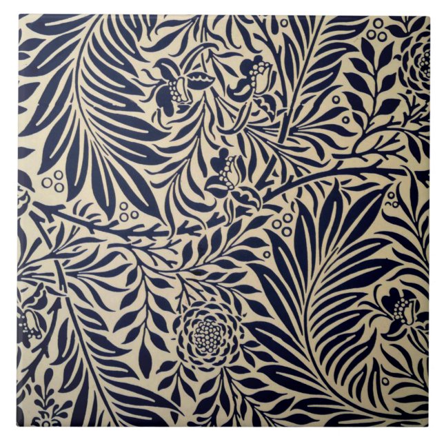 William Morris popular pattern, Spray Ceramic Tile (Front)