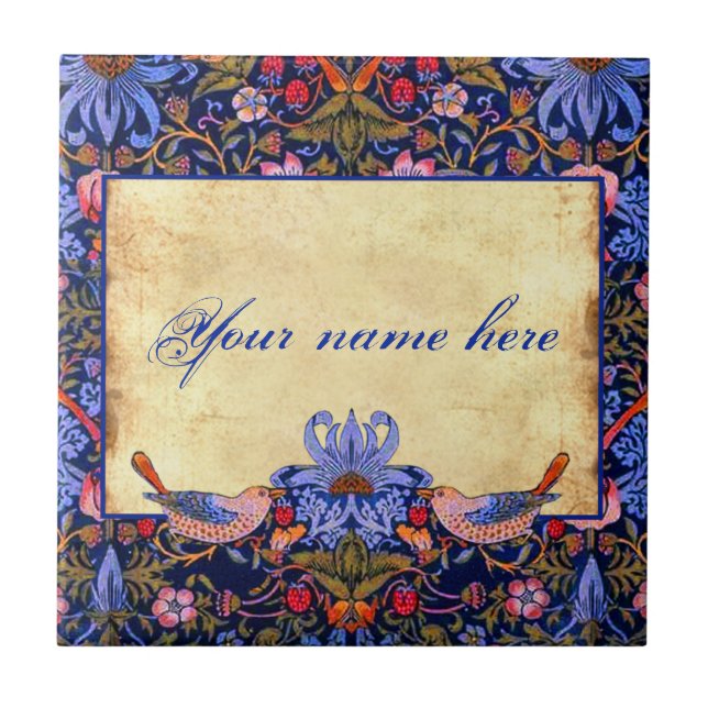 William Morris Pre-Raphaelite Customisable Tile (Front)