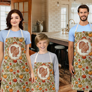 William Morris Pumpkins Wild Turkey Apron