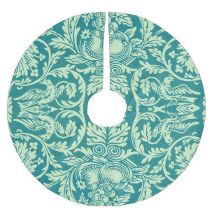 William Morris Queen Vintage Bird & Floral Classic Brushed Polyester Tree Skirt