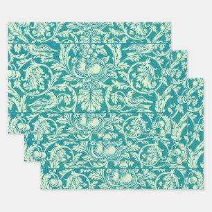 William Morris Queen Vintage Bird & Floral Classic Wrapping Paper Sheet