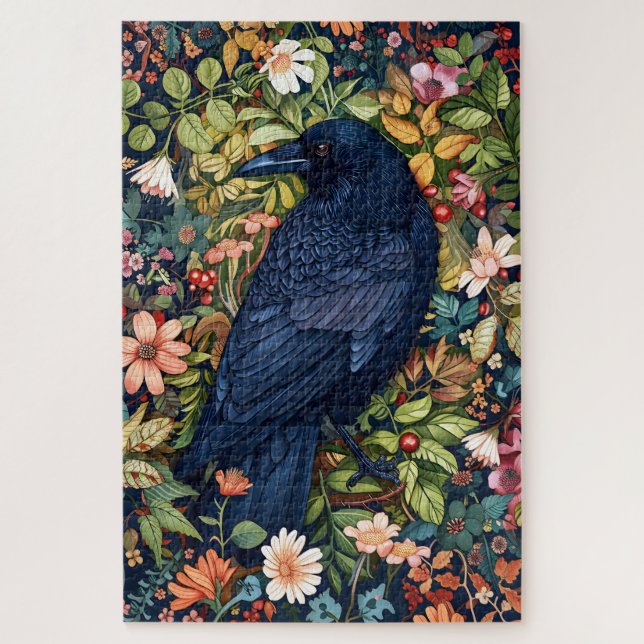 William Morris Raven Jigsaw Puzzle (Vertical)
