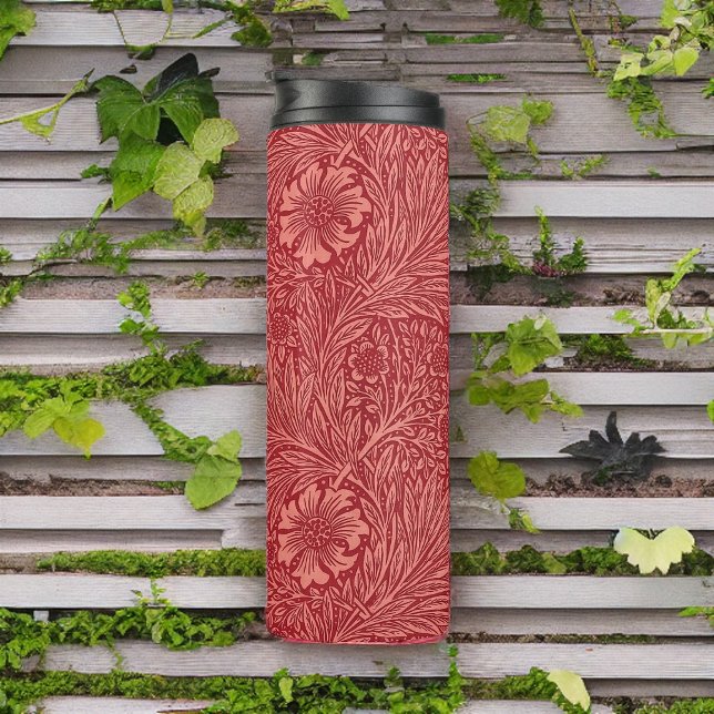 William Morris Red Marigold Pattern Thermal Tumbler (Creator Uploaded)