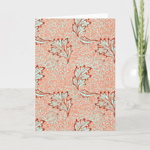 William Morris RED PATTERN Folded Greeting Card