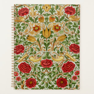 William Morris Rose & Birds Chintz Red Planner