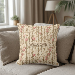 William Morris Rose Climbing Trellis Decorative Cushion