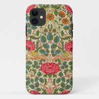 William Morris Rose Floral Chintz Pink