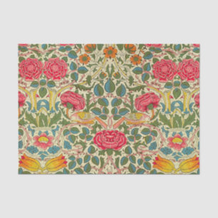 William Morris Rose Floral Chintz Pink Tissue Paper