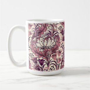 William Morris Rose Gold Cream Floral Pattern Coffee Mug