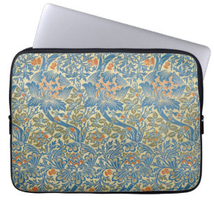 William Morris Rose & Thistle Floral Blue Laptop Sleeve