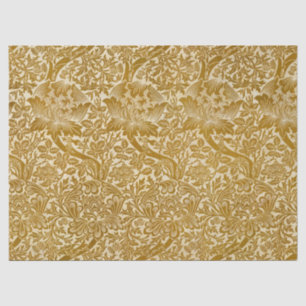 William Morris Rose & Thistle Floral Golden Tissue Paper