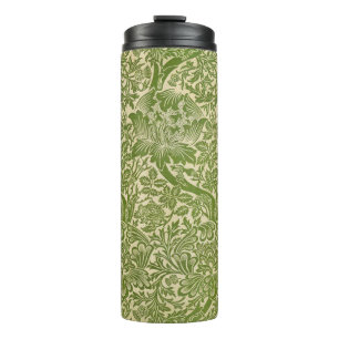 William Morris Rose & Thistle Floral Green Thermal Tumbler