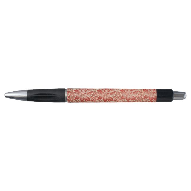 William Morris Rose & Thistle Floral Red (Front)