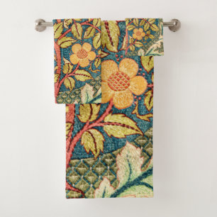 William Morris Rose Wreath Bath Towel Set