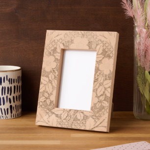 William Morris Rose Wreath: Classic Arts & Crafts  Etched Frames