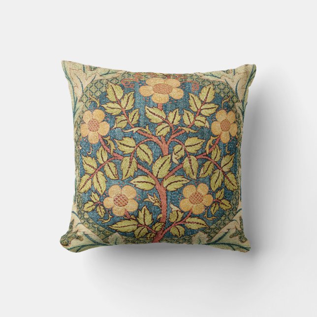 William Morris Rose Wreath Cushion Cover Classic (Front)