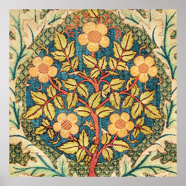 William Morris Rose Wreath  Poster (Front)