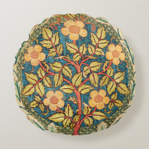 William Morris Rose Wreath Round Cushion