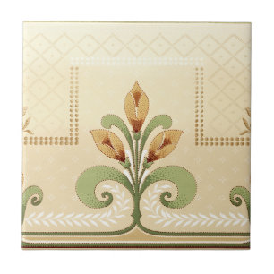 William Morris Row of Lilies Ceramic Tile