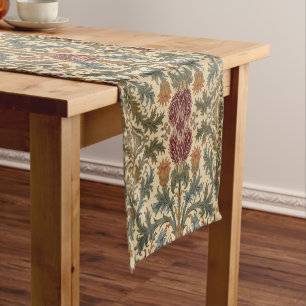 William Morris Scottish Thistle vintage floral Short Table Runner
