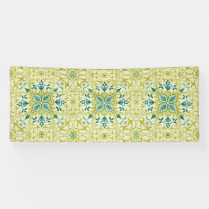 William Morris Seamless Ceiling Lime Green Pattern Banner