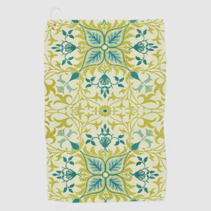 William Morris Seamless Ceiling Lime Green Pattern Golf Towel