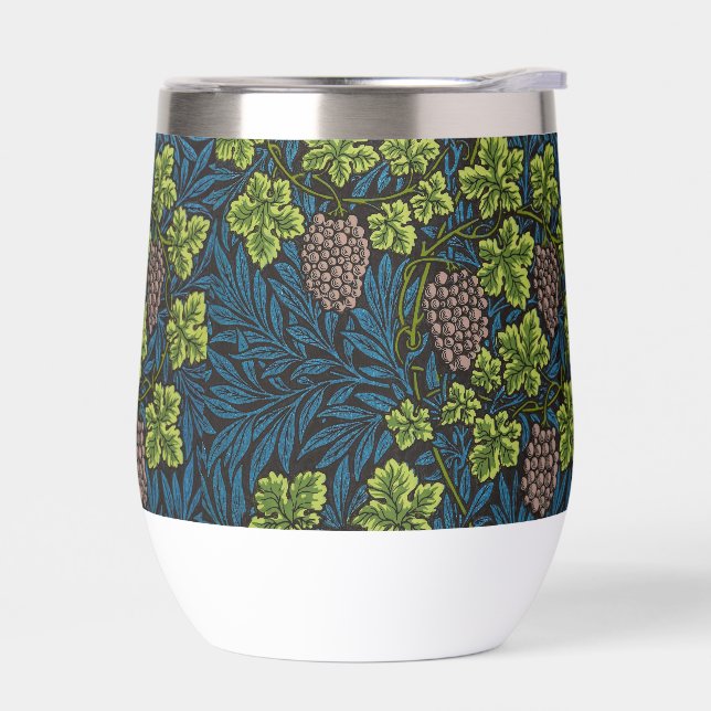 William Morris Seamless Grape Vine Black Pattern (Left)