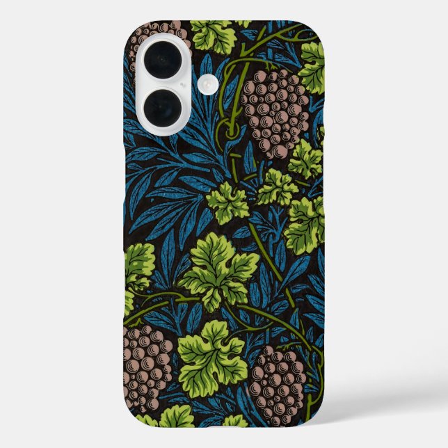 William Morris Seamless Grape Vine Black Pattern Case-Mate iPhone Case (Back)