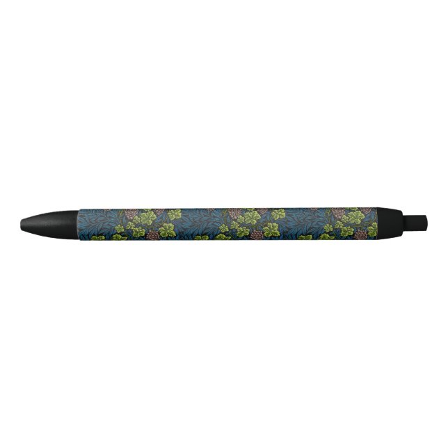 William Morris Seamless Grape Vine Black Pattern Ink Pen (Front)