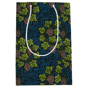 William Morris Seamless Grape Vine Black Pattern Medium Gift Bag