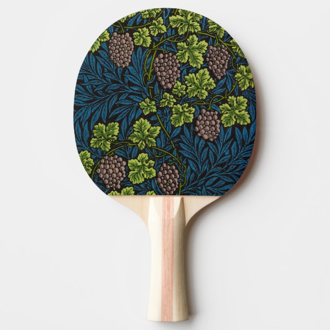 William Morris Seamless Grape Vine Black Pattern Ping Pong Paddle (Front)
