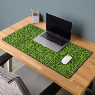 William Morris Seamless Green Oak Leaf Pattern Desk Mat