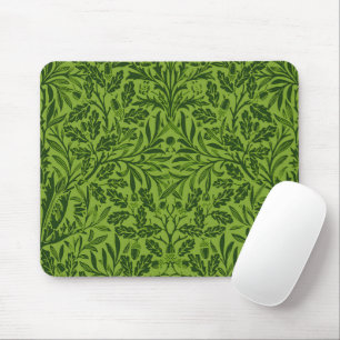 William Morris Seamless Green Oak Leaf Pattern Mouse Pad