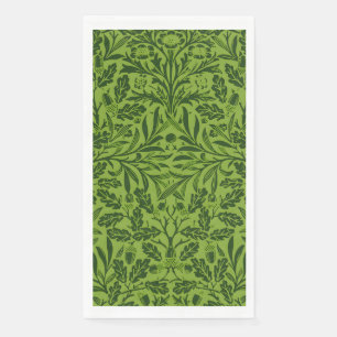 William Morris Seamless Green Oak Leaf Pattern Napkin