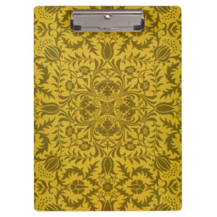 William Morris Seamless Vine Gold Yellow Pattern Clipboard