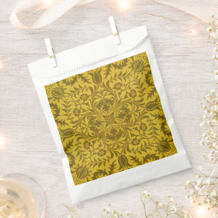 William Morris Seamless Vine Gold Yellow Pattern Favour Bag