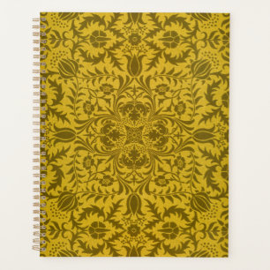 William Morris Seamless Vine Gold Yellow Pattern Planner