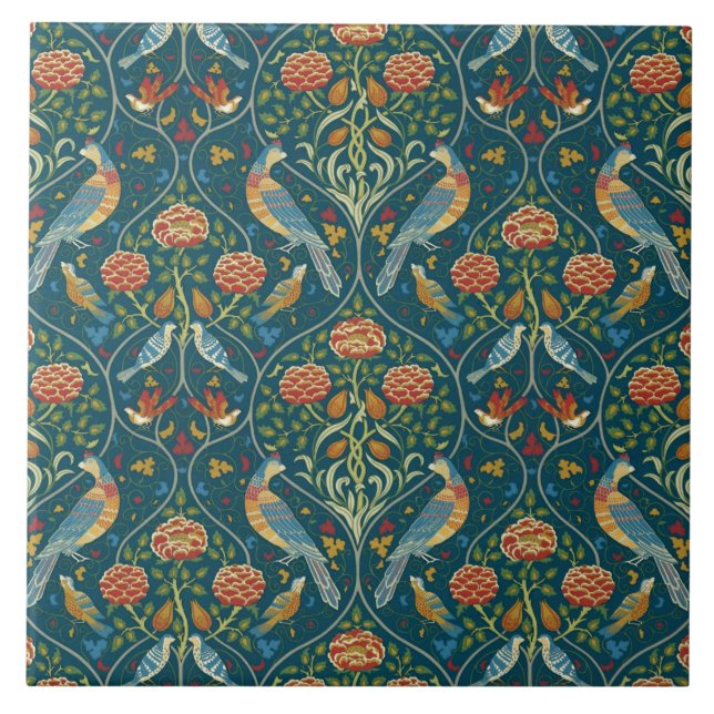 William Morris “Seasons by May” 1 Ceramic Tile (Front)