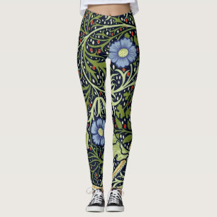 William Morris Seaweed Antique Flower Leggings