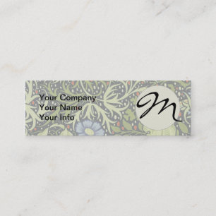 William Morris Seaweed Antique Flower Mini Business Card