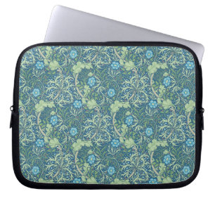 William Morris "Seaweed" Blue/Green Victorian Era  Laptop Sleeve