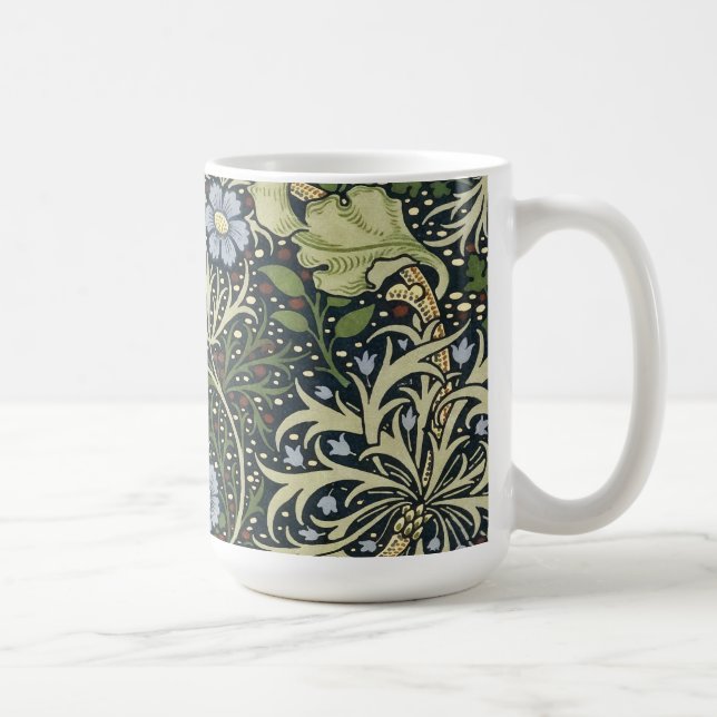 William Morris Seaweed Pattern Floral Vintage Art Coffee Mug (Right)