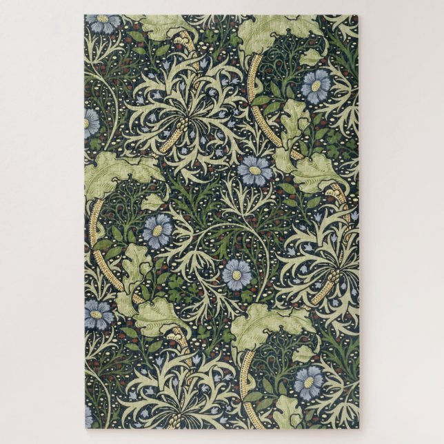 William Morris Seaweed Pattern Floral Vintage Art Jigsaw Puzzle (Vertical)