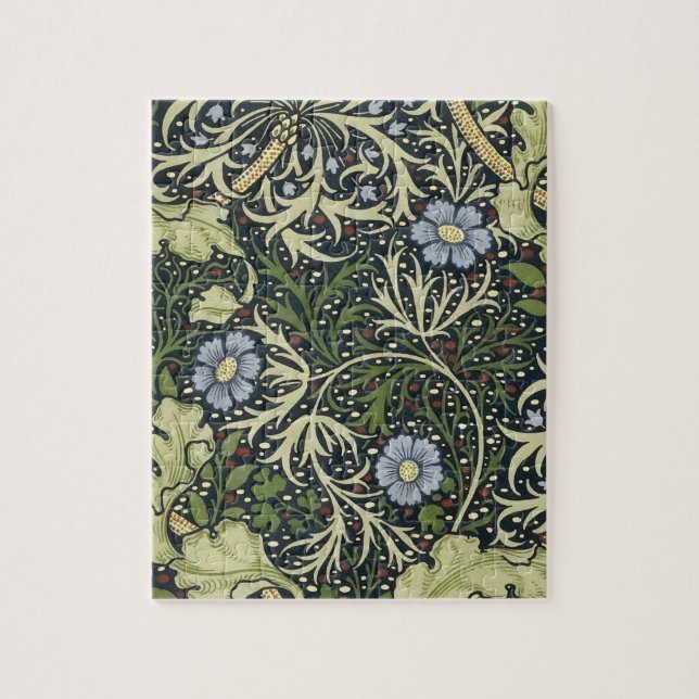 William Morris Seaweed Pattern Floral Vintage Art Jigsaw Puzzle (Vertical)